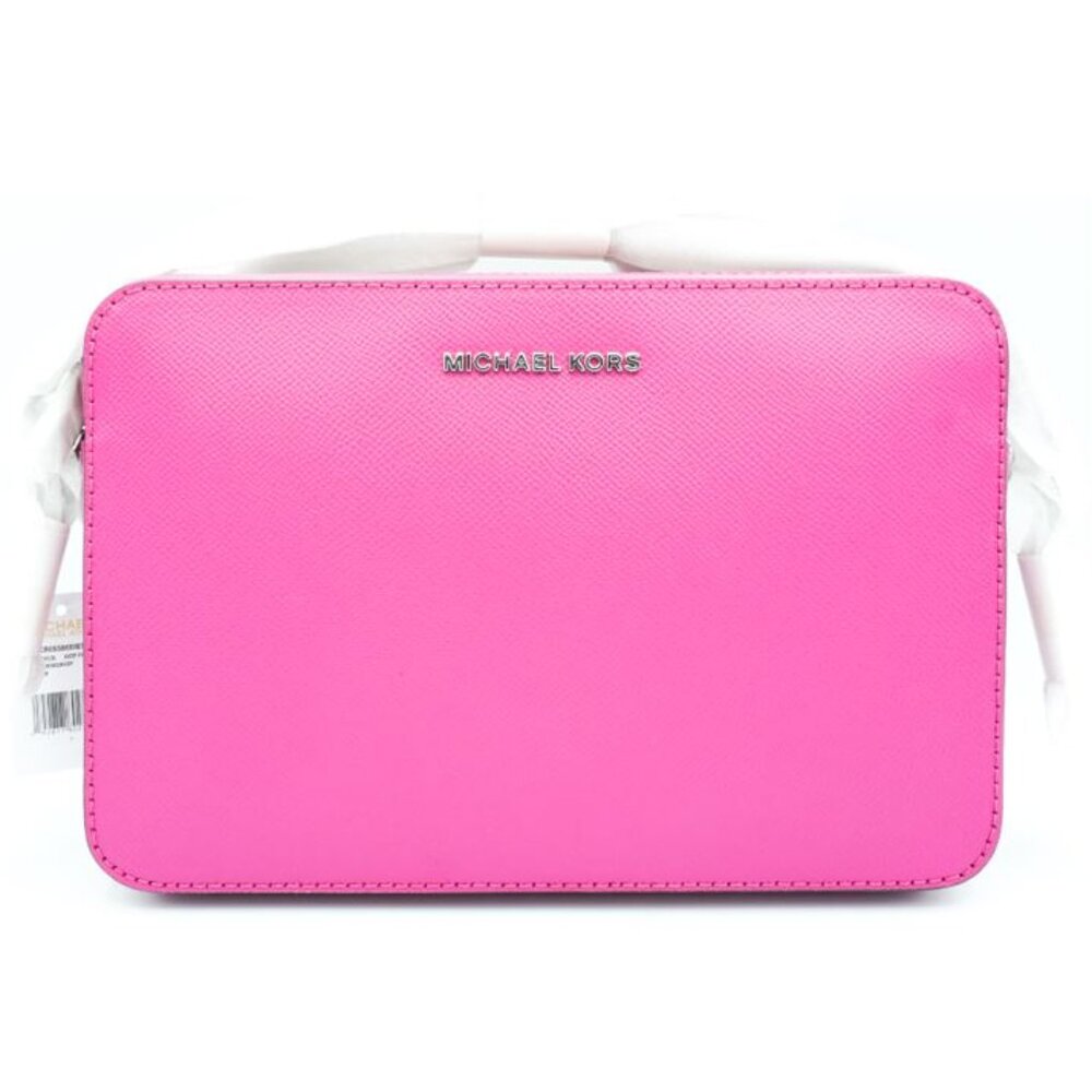 NWT Michael Kors Jet Set Large Crossbody- Deep Fuchsia (Pink) - Picture 2 of 5